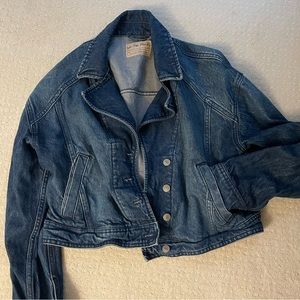 Free People Bomber Jean Jacket